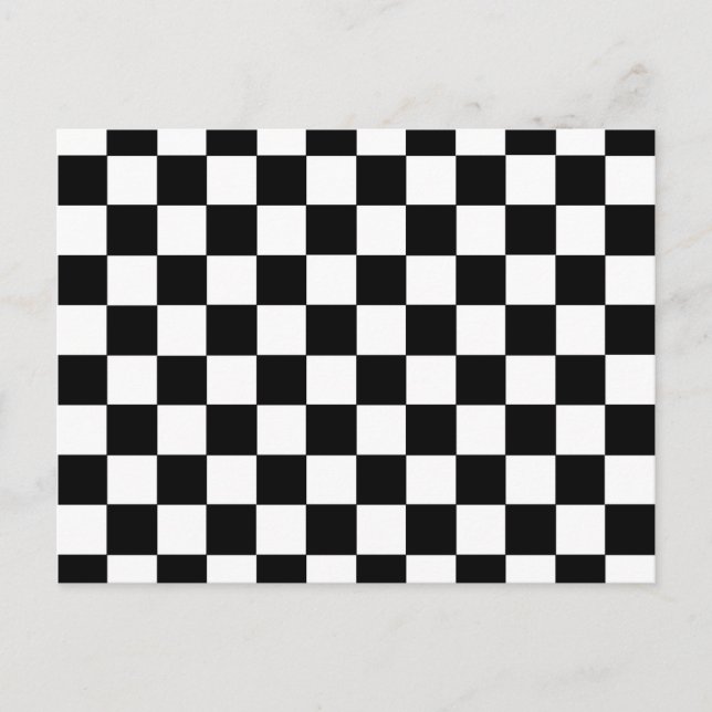 Chequered Black and White Postcard (Front)