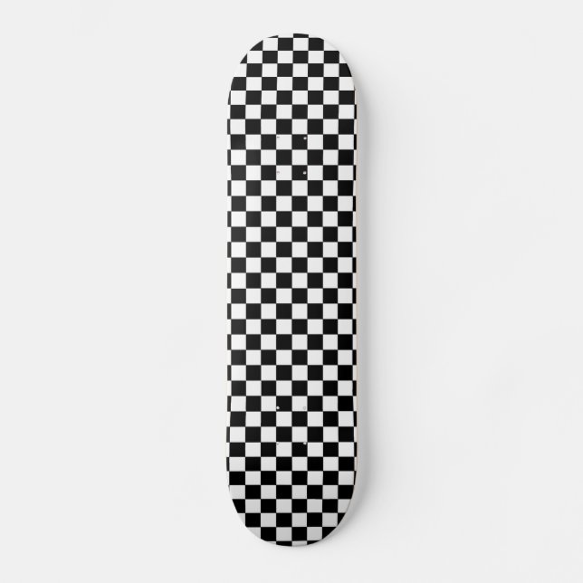 Chequered Black and White Skateboard (Front)