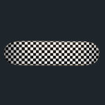 Chequered Black and White Skateboard<br><div class="desc">Abstract digital art of black and white squares in a chequered formation.</div>