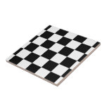Chequered Black and White Tile<br><div class="desc">Cool simple black and white chequered pattern is made of rows of alternating white and black squares. Feel free to customise the product to make it your own. Digitally created 9000 x 6000 pixel image. Copyright ©2013 Claire E. Skinner, All rights reserved. To see this design on other items, click...</div>