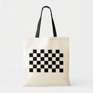 Chequered Black and White Tote Bag