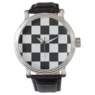 Chequered Black and White Watch