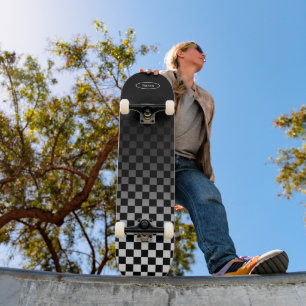 Chequered Black Fade Skateboard