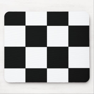 Chequered Black & White Mouse Mat