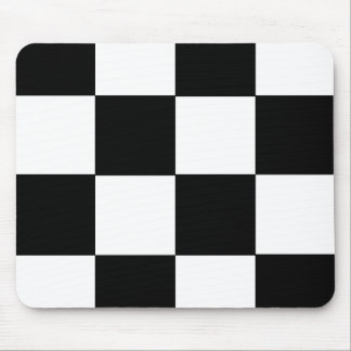 Chequered Black & White Mouse Mat