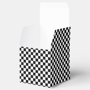 Chequered Black-white-Square Favour Box