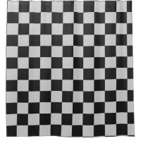 Chequered Black & White Squares or CUSTOM COLOR