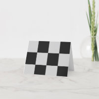 Chequered Black & White Squares or CUSTOM COLOR