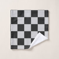 Chequered Black & White Squares or CUSTOM COLOR