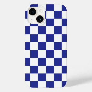 Chequered Blue and White  Case-Mate iPhone 14 Case