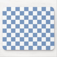 Chequered Blue/Grey and White