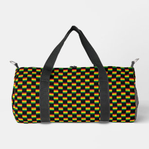 Chequered Bolivia Flag Pattern Duffle Bag