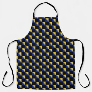 Chequered Bosnia and Herzegovina Flag Pattern Apron