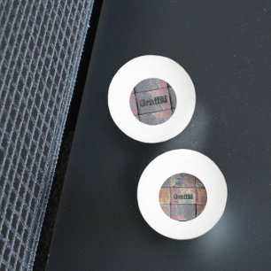 Chequered Brick Urban Personalised Ping Pong Ball