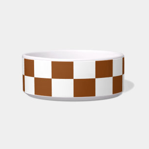 Chequered Brown and White  Bowl