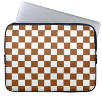 Chequered Brown and White