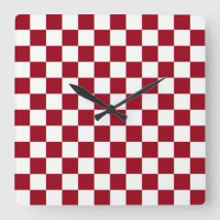 Chequered Burgundy and White