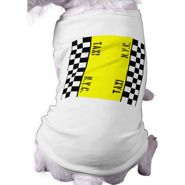 Chequered Cab Taxi Design Shirt (Back)