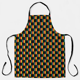 Chequered Cameroon Flag Pattern Apron