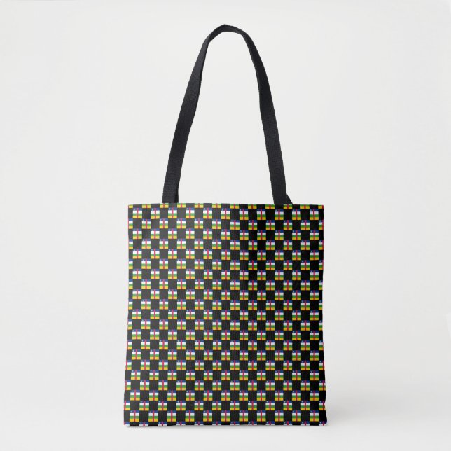 Chequered Central African Republic Flag Pattern  Tote Bag (Front)