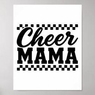 Chequered Cheer Cheerleading For Cheerleader Mum M Poster