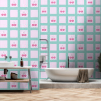 Chequered Cherry Pattern Retro