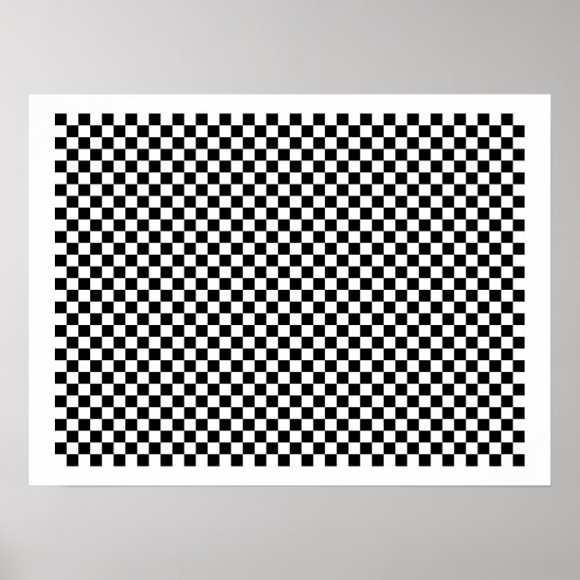 Chequered Chess Board Poster (Front)