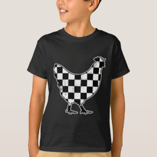 Chequered Chicken Farmer Chicken Race Car Boys Chi T-Shirt