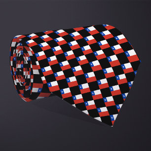 Chequered Chile Flag Pattern Tie