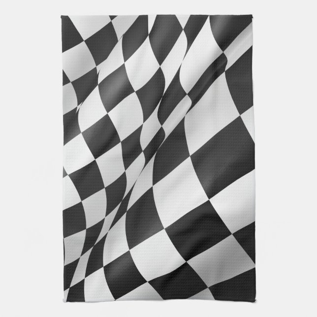 Chequered Cloth Flag 16" x 24" (Vertical)