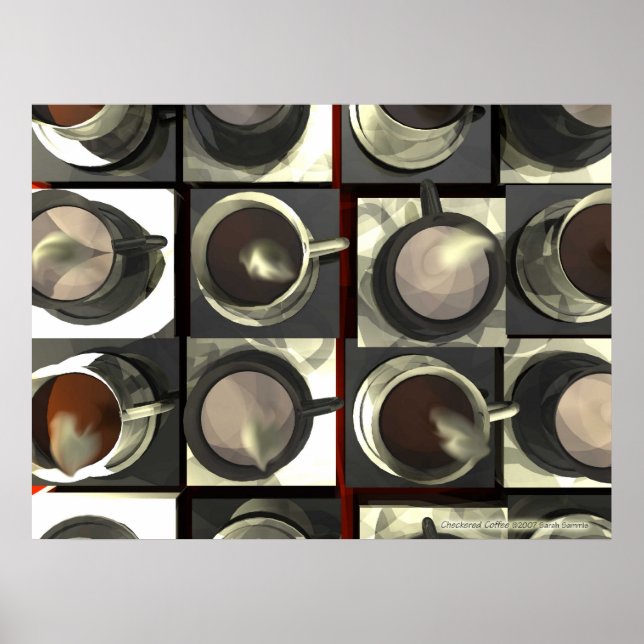 Chequered Coffee Poster (Front)