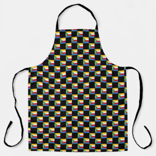 Chequered Comoros Flag Pattern  Apron