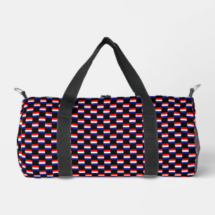 Chequered Croatia Flag Pattern Duffle Bag
