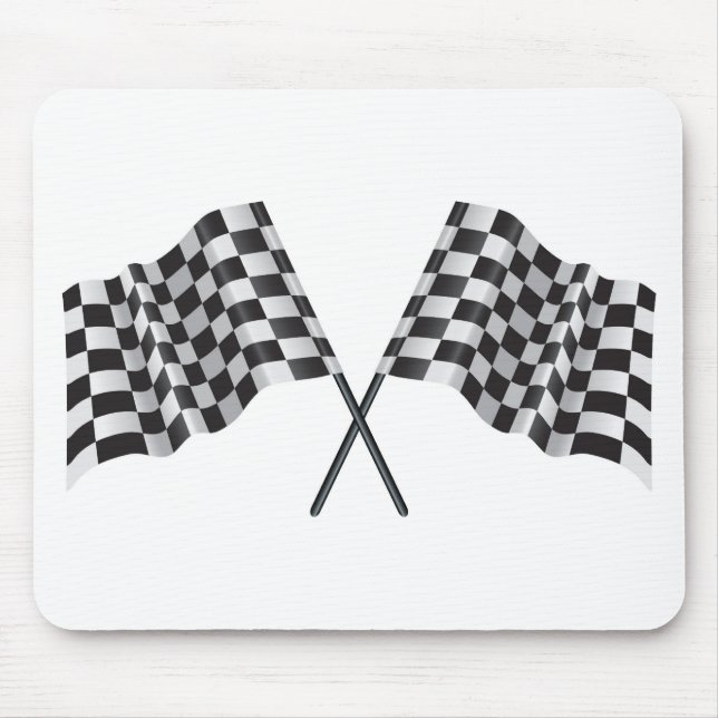 chequered cross flags mouse mat (Front)