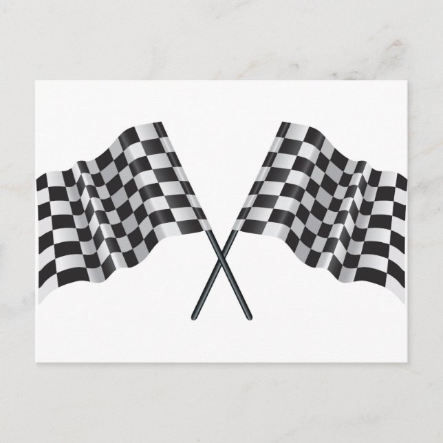 chequered cross flags postcard (Front)