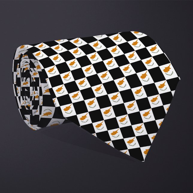 Chequered Cyprus Flag Pattern  Tie (Creator Uploaded)