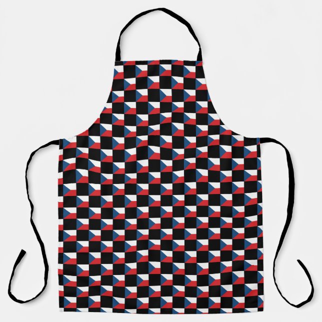Chequered Czechia Flag Pattern  Apron (Front)