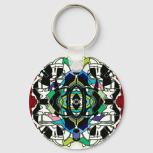 Chequered Design Key Ring