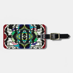 Chequered Design Luggage Tag