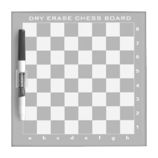 Chequered dry erase board for chess lessons