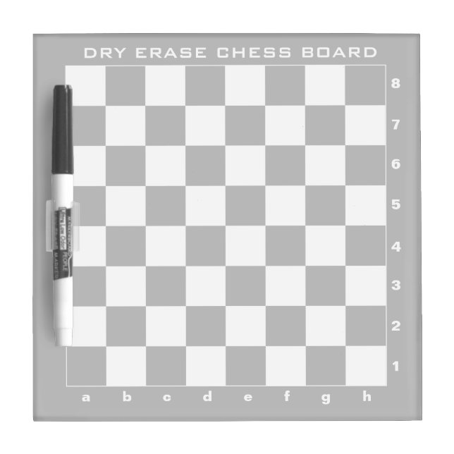 Chequered dry erase board for chess lessons (Front)