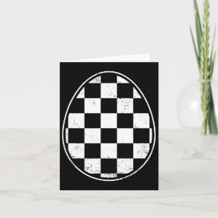 Chequered Easter Egg Race Car Gamer Funny Retro Ea Card