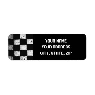 Chequered Flag Address Labels