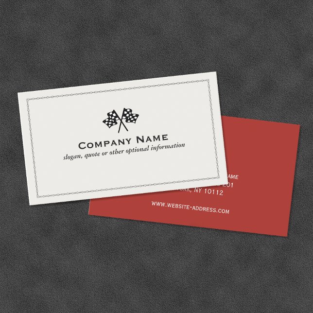 Chequered Flag Auto Automotive Business Card (Creator Uploaded)