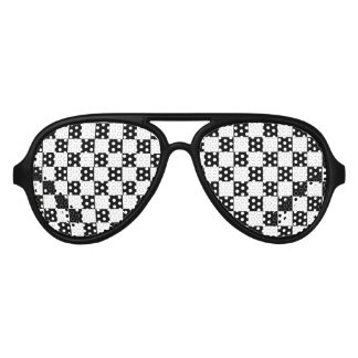 Chequered Flag Aviator Sunglasses