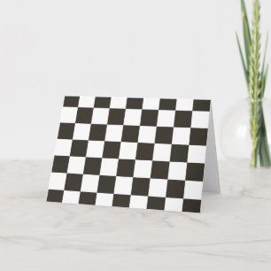 Chequered Flag (Black and White) (Chequered Patter Card