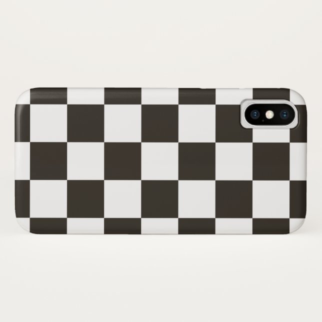 Chequered Flag (Black and White) (Chequered Patter Case-Mate iPhone Case (Back (Horizontal))
