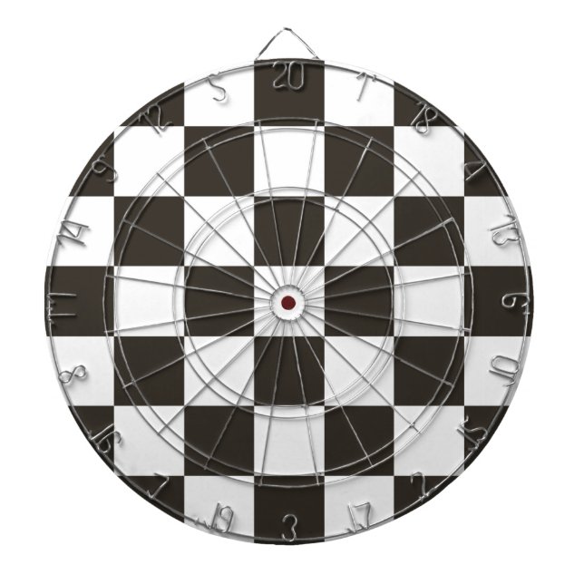 Chequered Flag (Black and White) (Chequered Patter Dartboard (Front)