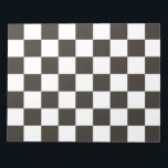 Chequered Flag (Black and White) (Chequered Patter Notepad<br><div class="desc">This design features a black-and-white chequered flag that is typically used in motor racing to indicate the finish. The flag is often associated with the winner of a race, since they are the first to drive past the chequered flag. The pattern can also be seen as influenced by a chequerboard,...</div>
