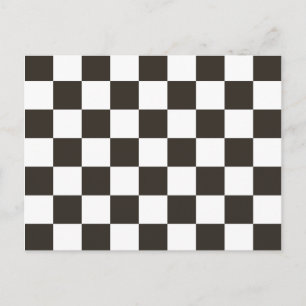 Chequered Flag (Black and White) (Chequered Patter Postcard